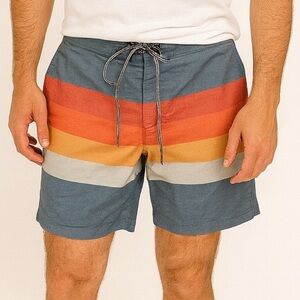 Goodfellow & Co. Men’s Striped Swim Trunks Board Shorts Size 32